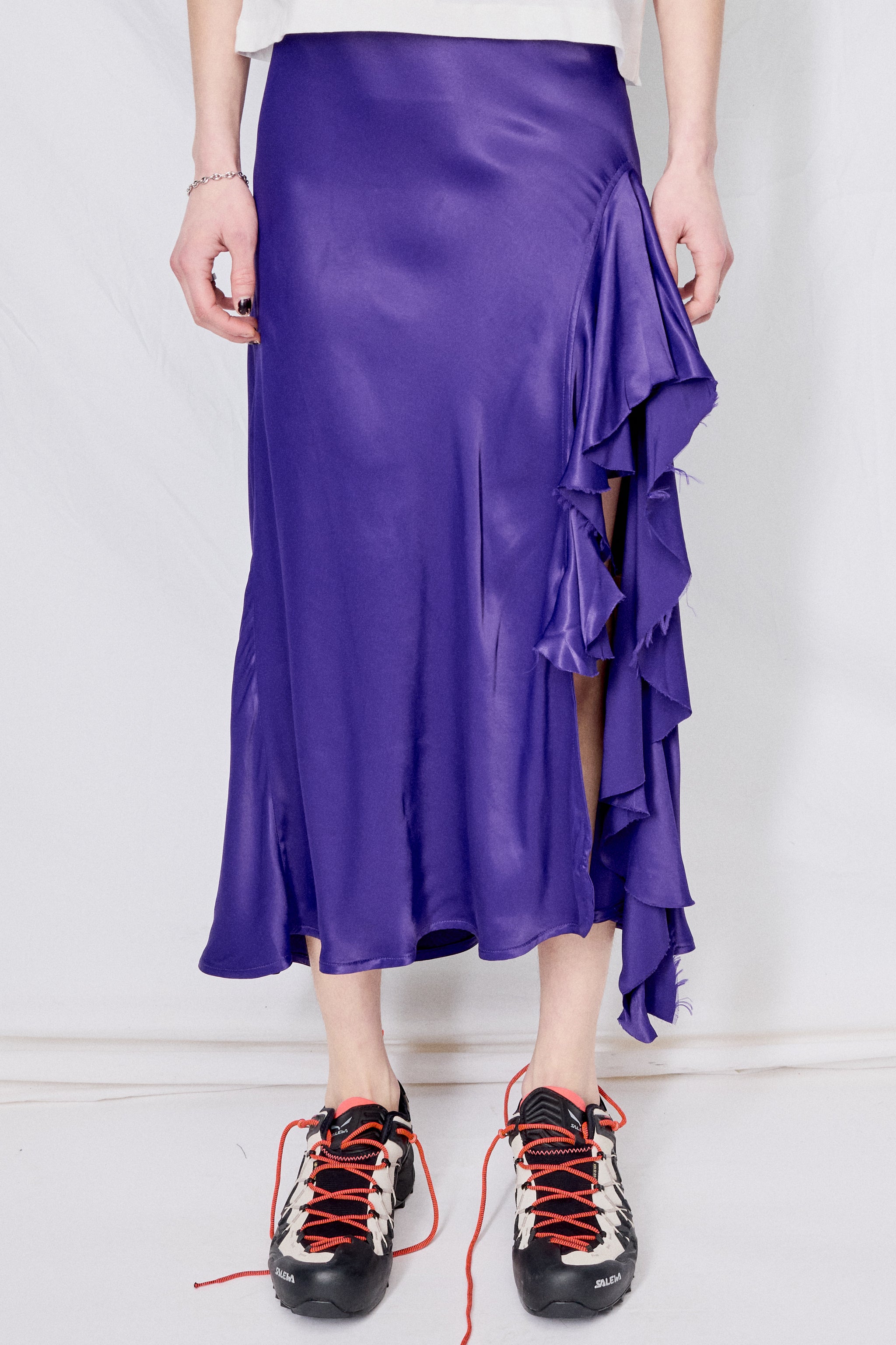 Lilac Ruffle Skirt Set | Nazia Syed